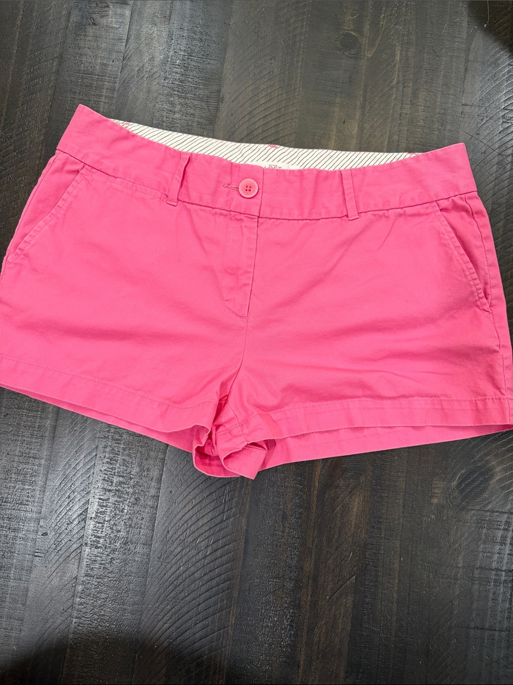 LOFT Pink Chino Shorts Mid-rise Tailored Cotton Summer Shorts Size 10